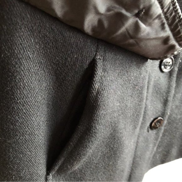 Vintage Le Chateau Button Up 90s Coat XL Black Wool Blend - Picture 9 of 16